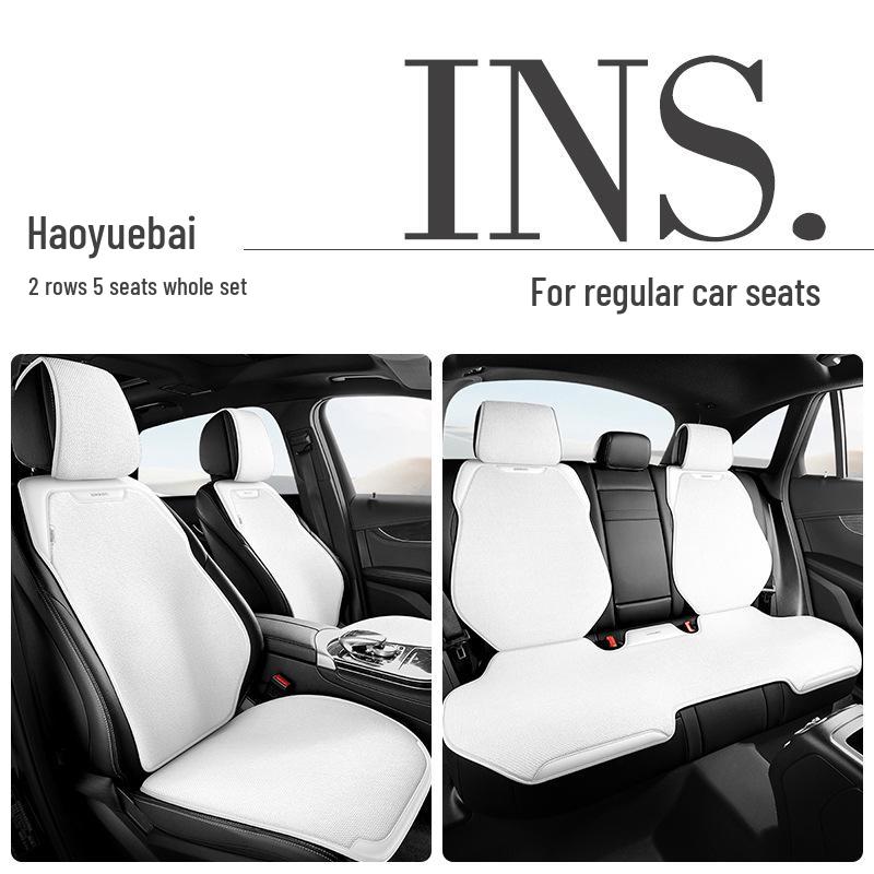 Universal Linen Car Seat Cushion - Breathable, High-End, Half-Wrap Design for All Seasons