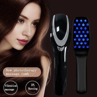 Electric Hair Growth Comb Professional Scalp Massager Red Blue Light Therapy Hair Loss Treatment Portable Electric Massage Brush for Thinning Hair