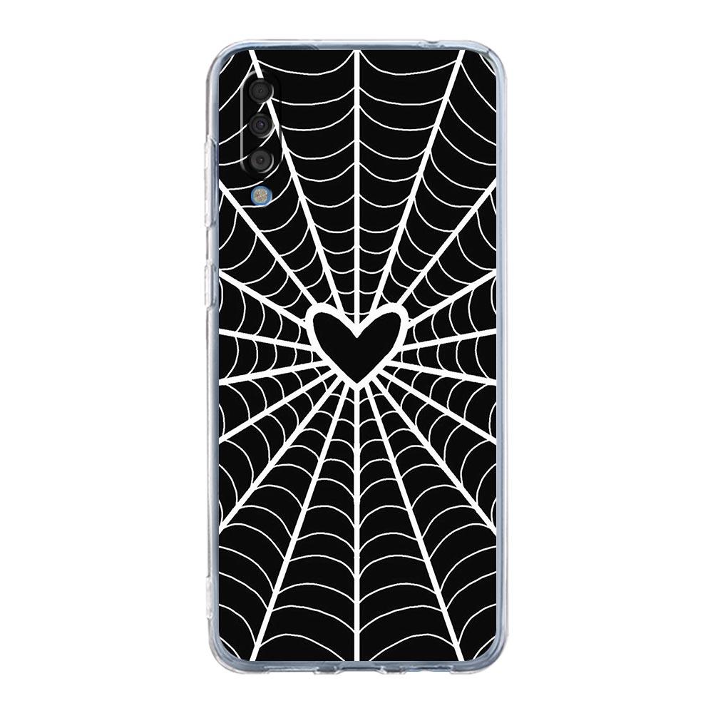 Phone Case For Samsung A26 A36 A56 A54 A52 A50 A70 A40 A12 A14 A16 A22 A24 A42 A34 A32 5G A04s A06 5G Cover Black Spider Web