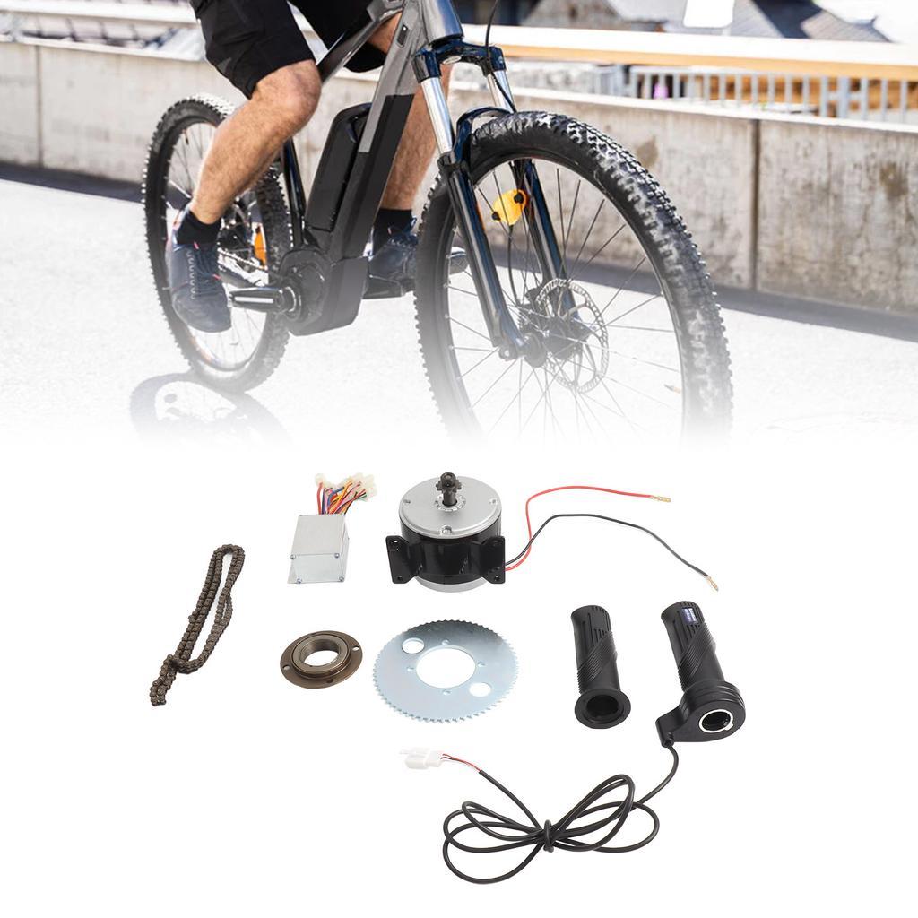 Electric Bike Motor Set  Fully Equipped 24V 250W Aluminum Alloy Electric Bike Brushed Motor High Speed for Conversion