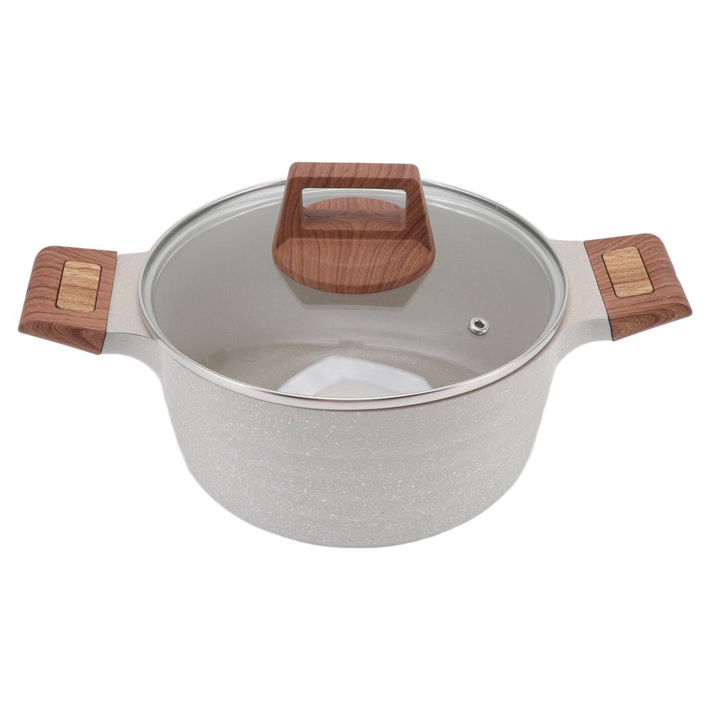 Double Ear Soup Pot Prevent Sticking Fast Heating Visible Elegant Universal Dutch Oven with Lid for