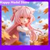 Presale Cat Ear Girl Gk Handmade Full Coating Finished Product Anime Pretty Girl Static Model Desktop Ornament Collection Gift