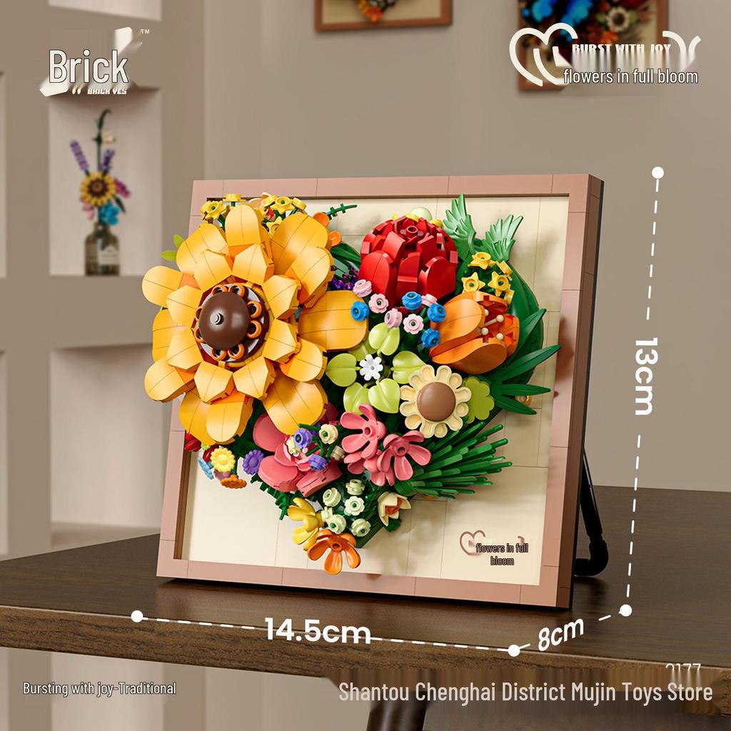 Blooming Series 3D Eternal Flower Photo Frame Toy and Desktop Ornament - Teacher's Day Gift