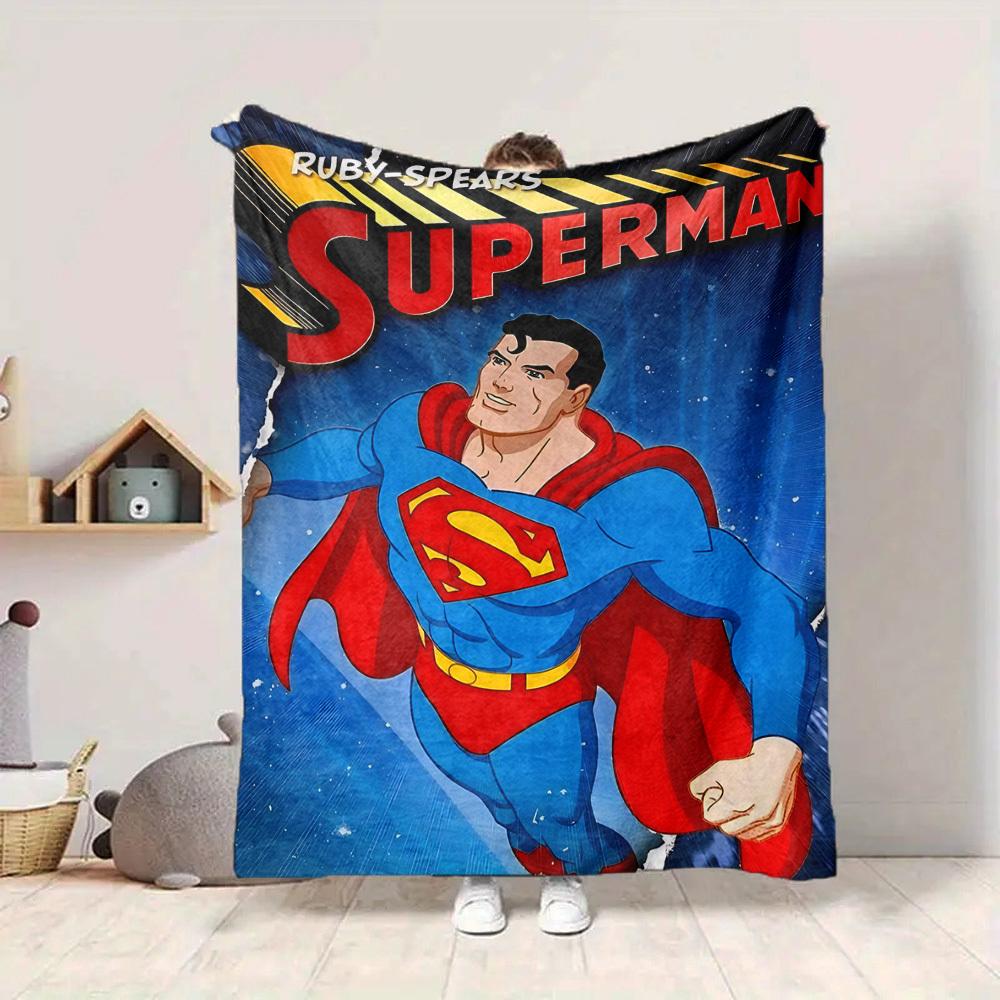 1pc Superman Flannel Throw Blanket Soft, Warm & Cozy for Couch, Bed, Office, and Travel Versatile All Season Gift, Christmas present