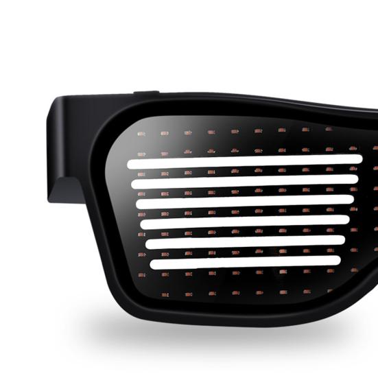 Aplikacja kontrolna zgodna z technologią Bluetooth na imprezę Halloween Edytowalny tekst DIY Okulary LED USB