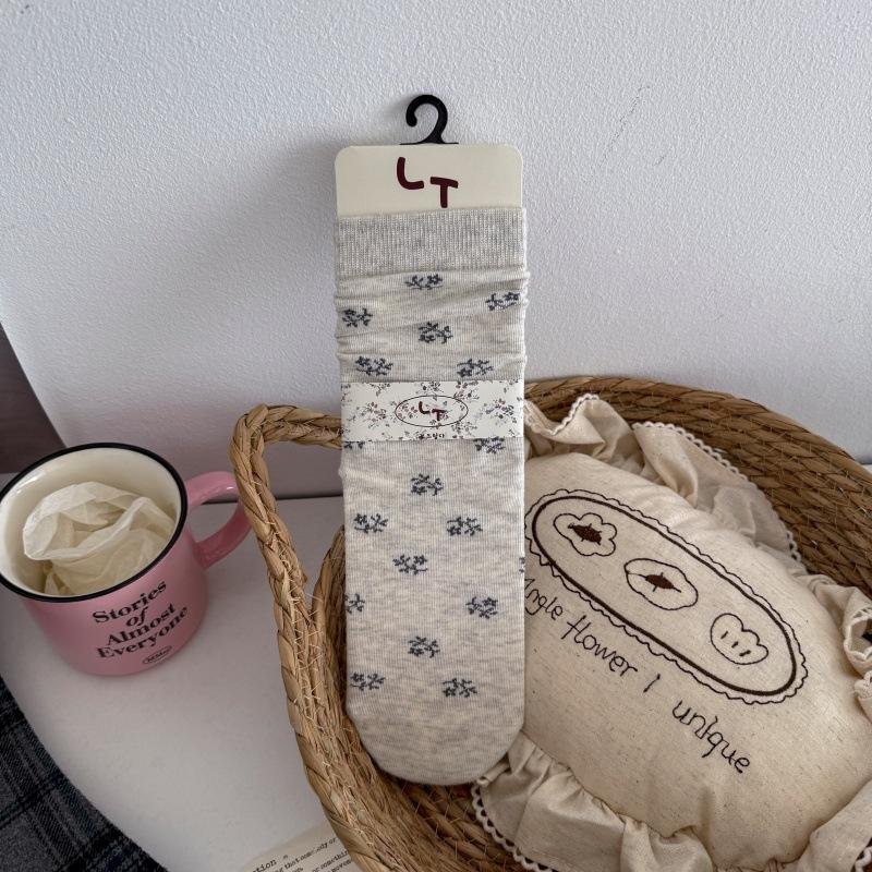 Sock Children: Short Stockings, Cute and Fresh Ones, Pile Socks, Floral Patterns, Versatile and Soft Girls' Cotton Socks, School-style Socks