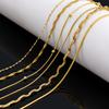 1Meter Stainless Steel Gold Color Round Snake Chains DIY Chain for Needlework Necklace Bracelet Jewelry Making Materials No Fade