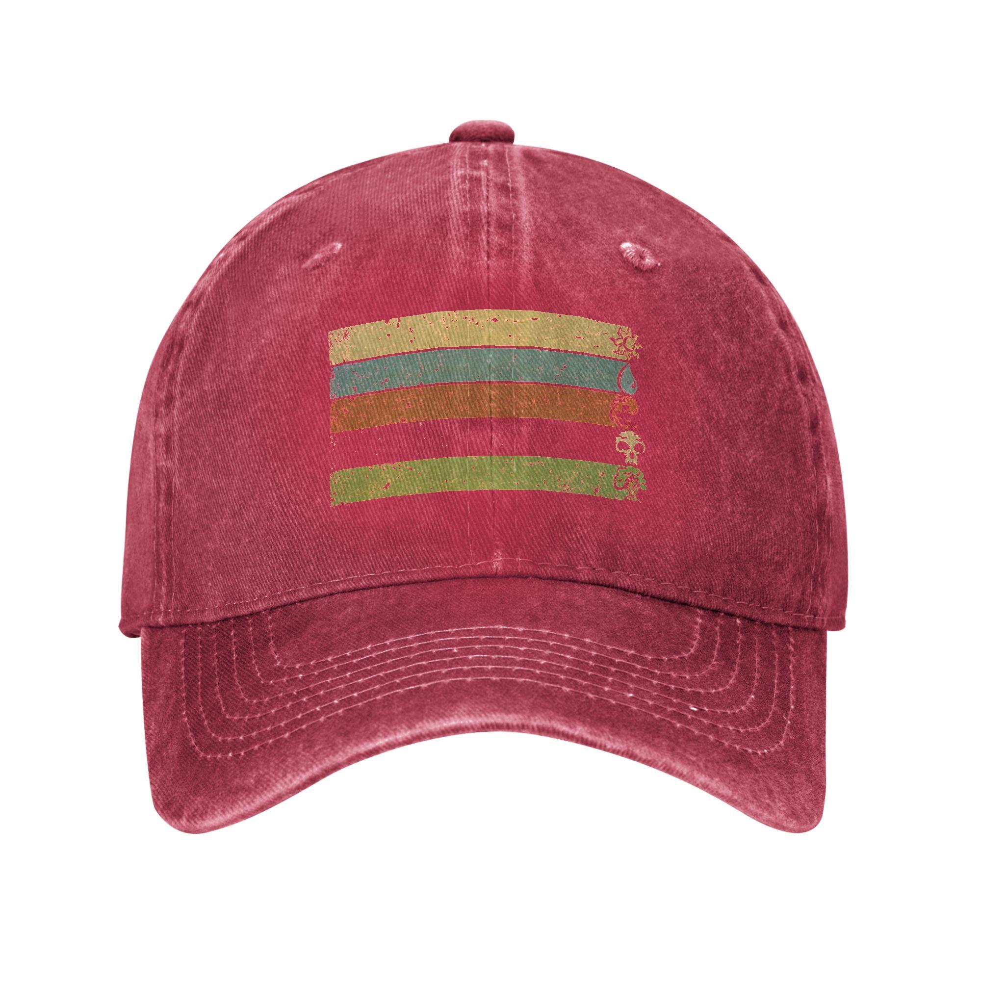 Vintage Magic Sporty Casual Baseball cap Portable Vintage Distressed Denim Baseball Cap One Size