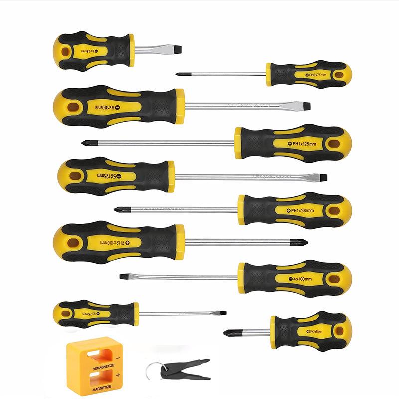 Household Multi-Functional Repair Tool Set with Taper Handle Screwdriver