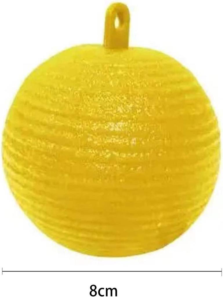 Spherical Hanging Fruit Fly Bait for Outdoor Orchards, Yellow Sticky Bait, Pack of 10, Suitable for Home Gardens, Farms, Fruit Trees and Gnats.