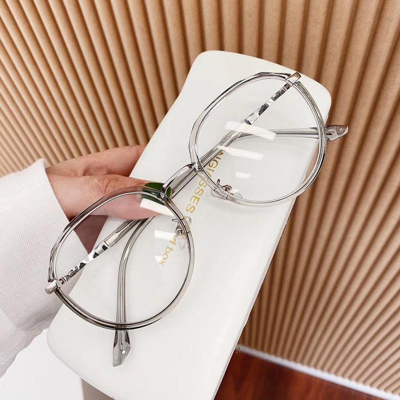 New Style Women'S Eyeglass Frames Round Shape Blue Light Blocking Glasses Men  Glasses Frame