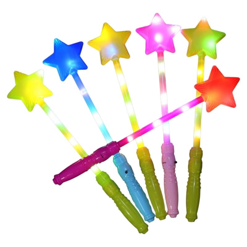 6Pcs Glowing LED Sticks Energy Efficient Illuminated Sticks for Birthday Festival Party Night Event and Outdoor Camping