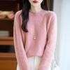 Women Sweater 100% Wool MODERN NEW SAGA O-neck Knit Pullover Thick Winter Jumpers Female Knit Tops