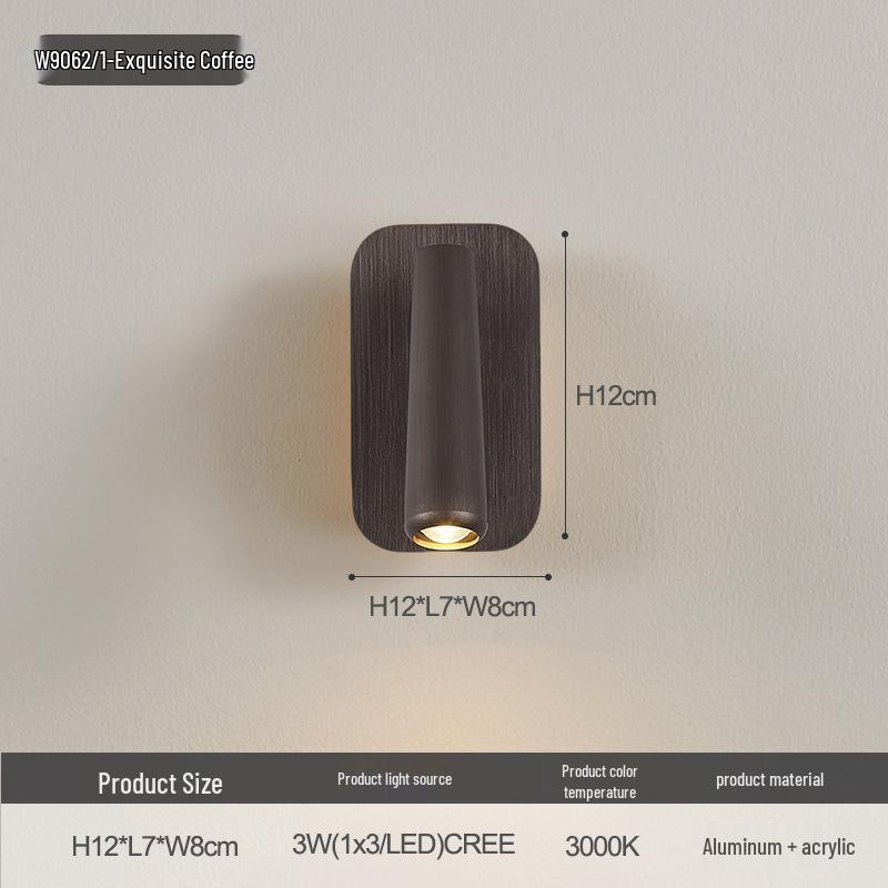 Rotatable Nordic Minimalist Wall Lamp - Eye-Protection Reading Light for Bedroom & Study