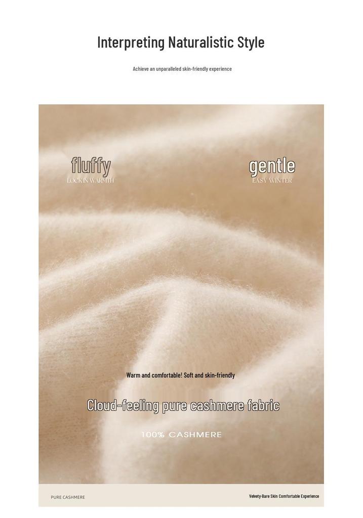Women's 100% Cashmere High Neck Solid Color Long Sleeve Casual Sweater - Autumn/Winter Knitwear