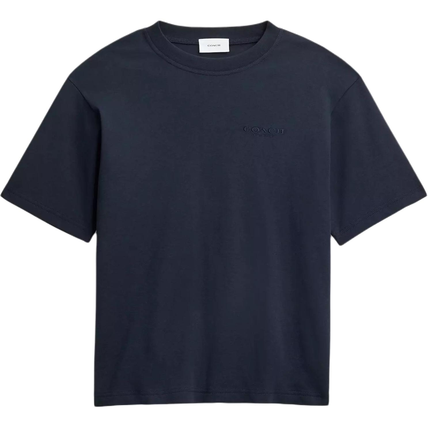Coach Cotton Solid Color Round Neck Short Sleeve T-Shirt Men Tops CU383-RF2 M