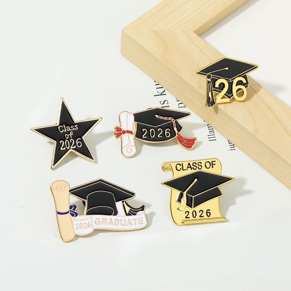 Zink Zinklegierung Doktorhut Broschen Abschlussjahrgang 2026 Doktorhut Brosche Akademische Feiern