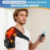 Heiz-Vibrations-Schultermassage-Wickelpad mit Fernbedienung 4 Motoren 5 Temperatureinstellungen Passt für beide Schultern zur Entspannung
