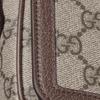 Gucci Gucci GG Supreme Canvas Crossbody Bag, Brown Leather Trim Web Stripe, Women's Daily Business Travel Shoulder Bag 838471-FAE0P-9746