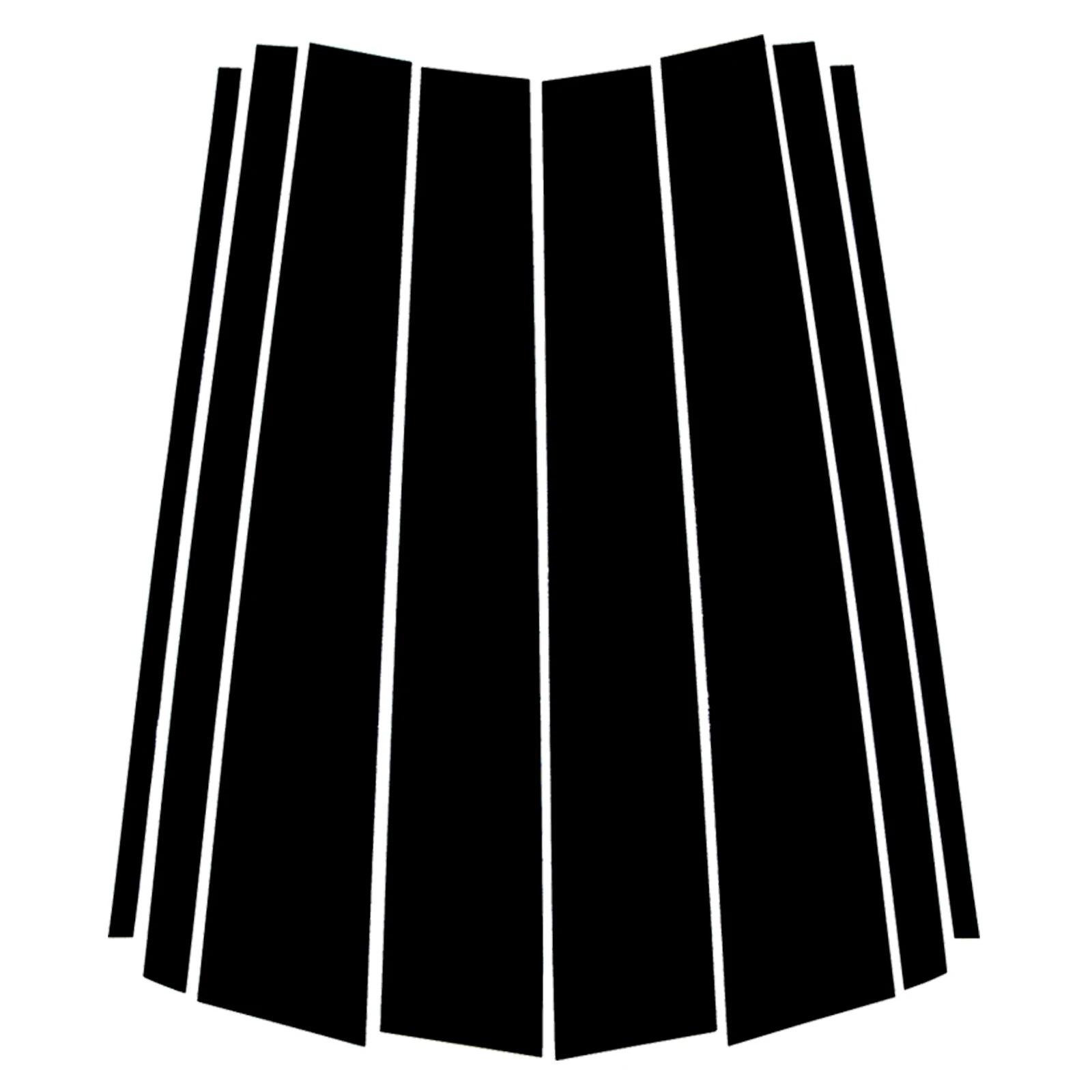 

Для Toyota Prado 2010-8 шт. зеркальный эффект, автомобильная оконная, дверная колонна, BC, стойка, крышка, отделка, глянцевая черная наклейка из поликарбоната, новинка чёрный