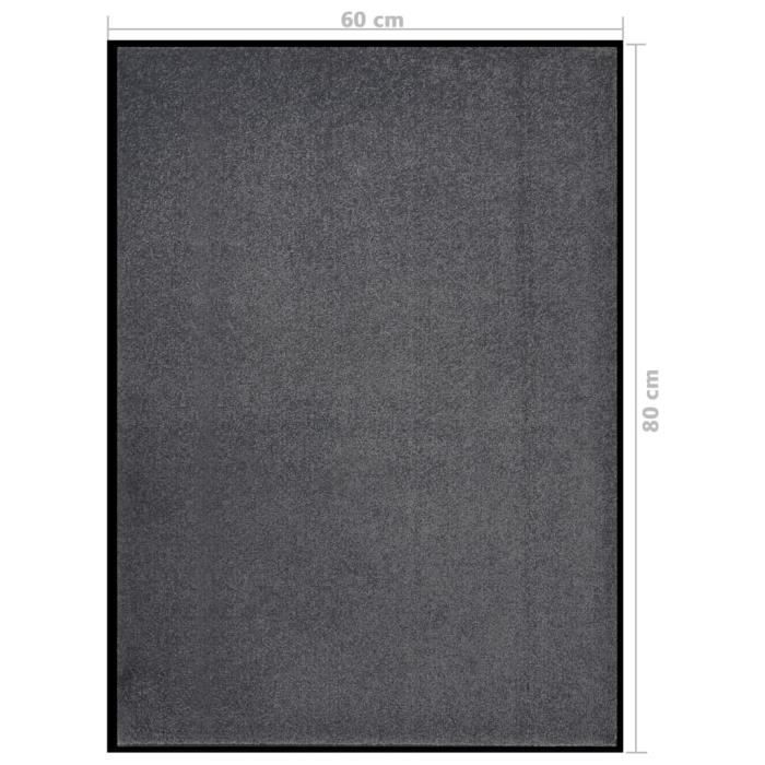 VidaXL Paillasson Anthracite 60x80 cm