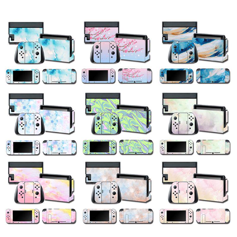 

DIY 1Set Полное тело Кожа Красочные наклейки Арт Наклейки для NS Switch Консольный контроллер