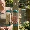 3pcs/set Large Capacity Hanging Bird Feeder Metal Mesh Bird Feeding Station Tube Feeder  Outdoor