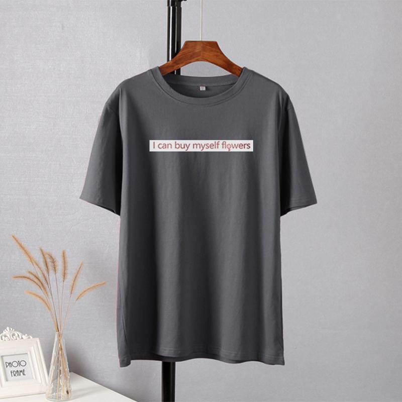 Shellsuning Casual Soft Cotton High Street Tees Trendy Letter Graphic T Shirts Women 2023 Summer Korean Short Sleeve Female Tops