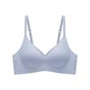 Soft Support Jelly Glue Fixed Cup Ice Silk Underwear Women's Summer Thin Breathable Gathering Bra Cover No Trace No Steel Ring