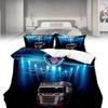 Printed Trucks Scania Duvet Cover Pillowcase Bedding Set Childrens Decor Bedroom