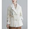 Down jacket women's clothing medium and long Chinese style winter new Haining imitation mink fur white duck down jacket
