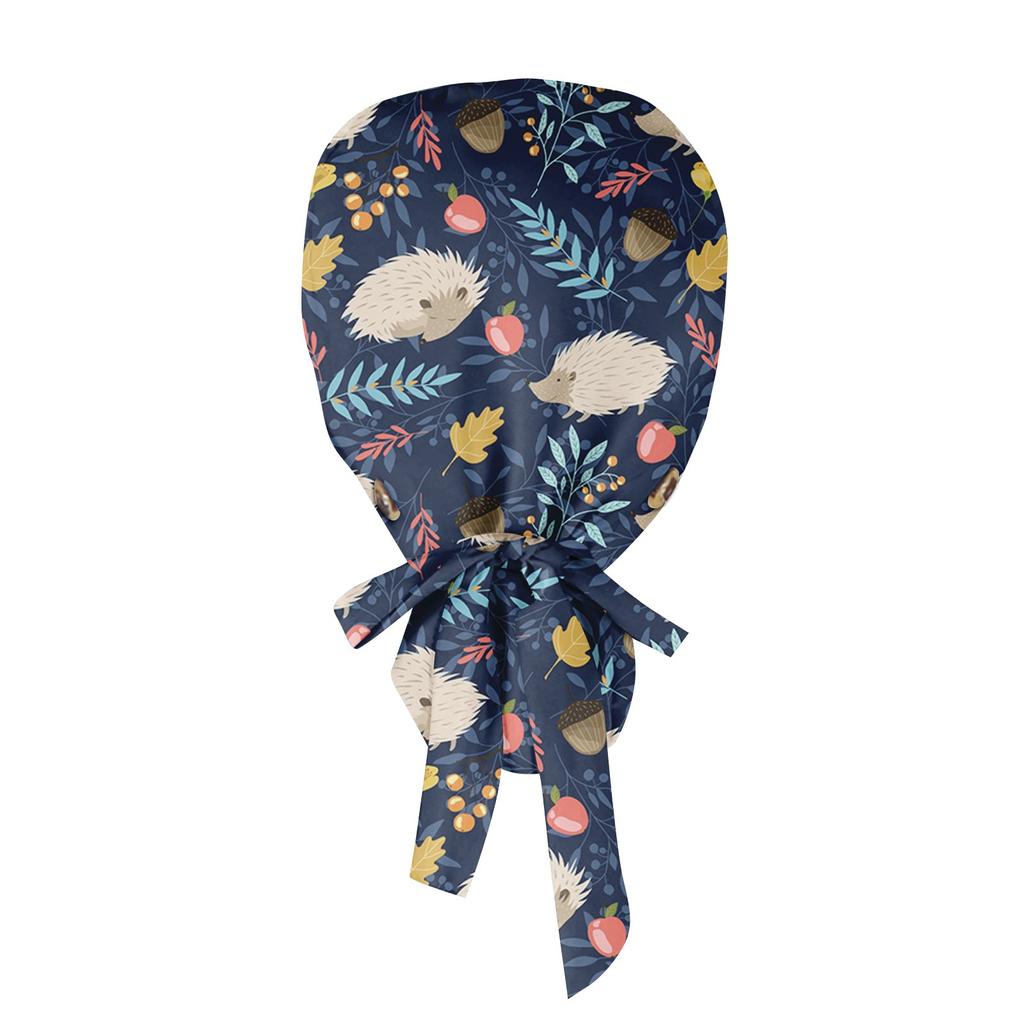 Hedgehog Print Waterproof Baby Bib with Adjustable Snap Closure, Easy-Clean Feeding Bib for Infants and Toddlers