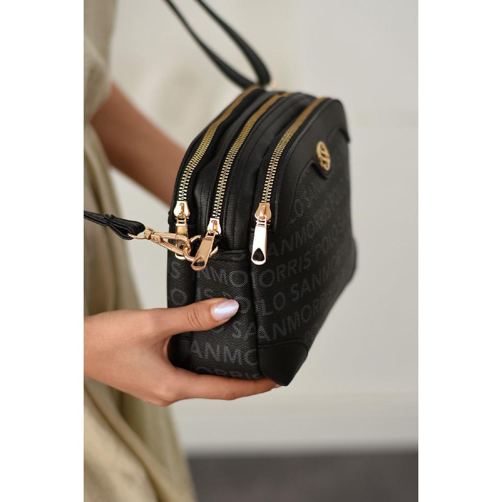 Verstellbare Schulter- und Umhängetasche für Damen mit Kreuzriemen und 4 Fächern