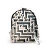 Cartoon Youthful Maze Pattern School Bags Notebook Backpacks Boys/Girls 3D Print Oxford Waterproof Key Chain Small Travel Bags