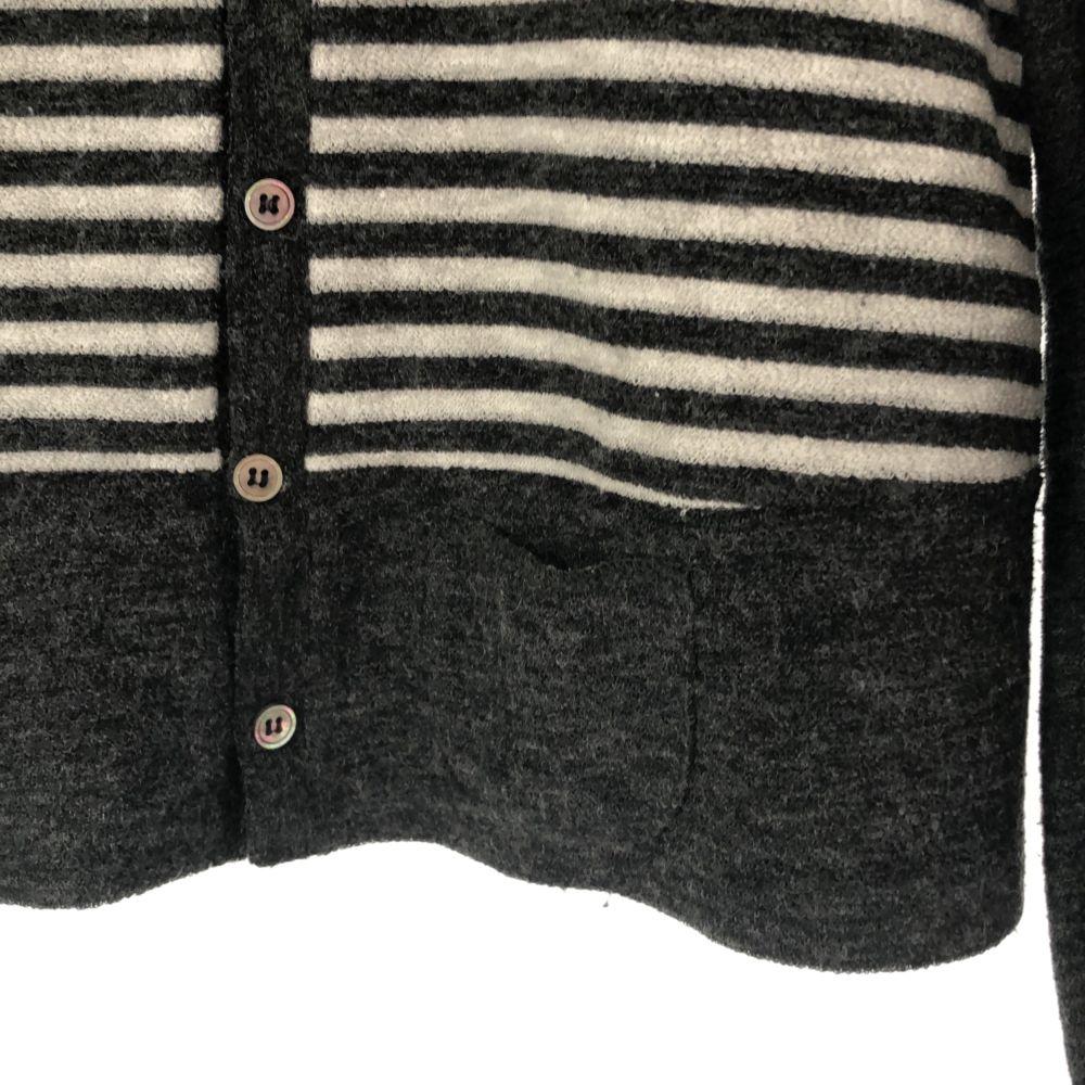 Sunaokuwahara IS Border Long Sleeve Knit Cardigan M Gray Women Used
