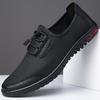 Men's Classic Non-Slip Breathable Leather Sandals - Lightweight & Fashionable Summer Slip-Ons