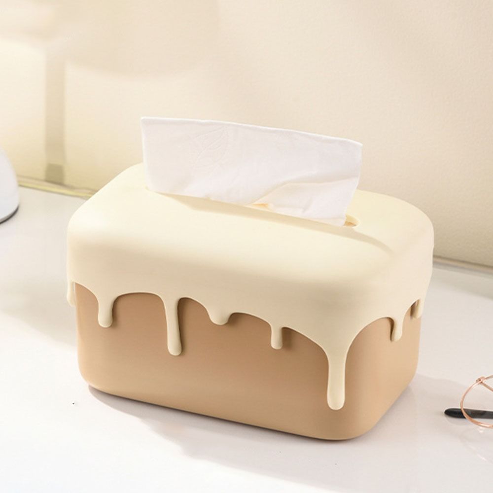 Cream Style Paper Towel Holder Creative Paper Towel Dispenser  Desktop Decoration