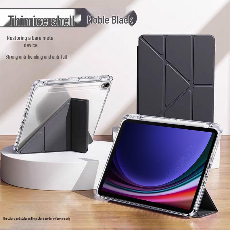 Samsung Galaxy Tab S9 Protective Case: 3+Y Fold, Transparent Acrylic, Full Coverage