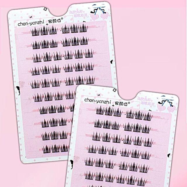 

LuxeFlutter - Glue-Free Natural Cluster False Lashes Black - One Size