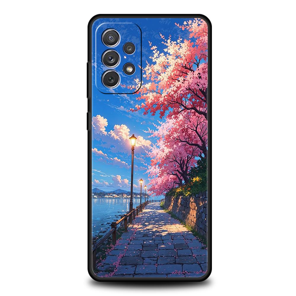 Case For Samsung A15 A13 A35 A55 A51 A71 A41 A31 A21S A03S A05 A17 A23 A25 A33 A53 A73 5G A07 4G Cover Landscape Japan Series