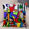 Geometric Cartoon Girl Decorative Pillowcase Living Room Office Ornaments Home Pillowcase