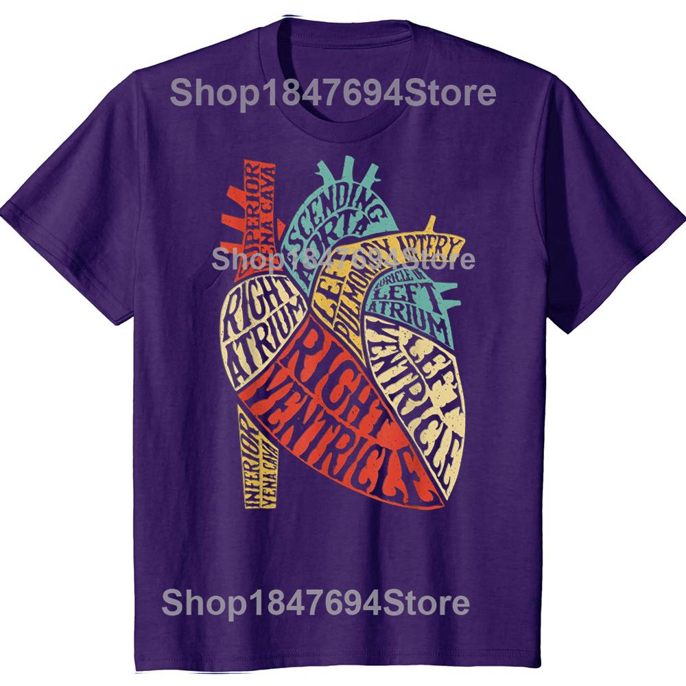 Funny Heart Anatomy Science Biology Biologist T Shirt Graphic Cotton Streetwear Short Sleeve Birthday Gifts Summer Style T-shirt
