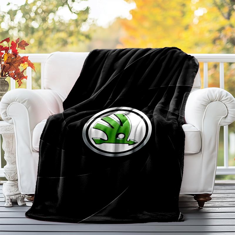 skoda Flannel Blanket Soft All-Season Throw, Design for Camping, Car Travel, Hiking Sofa, Bed, Office Perfect Gift for Parties