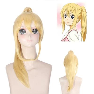 Anime 50CM Zelda: Peluca de disfraz de Cosplay resistente al calor con cola de caballo Rubio Dorado corto Breath of the Wild Link