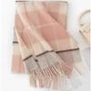 Plaid Scarf for Women 100% Wool Shawl All-Match Tassel Warm Comfortable Luxury Clothes New Fashion Autumn Winter Scarves