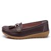 Women PU Leather Flats Soft Comfortable Driving Shoes Slip-on Mother Shoes Casual Walking Loafers Working Shoes