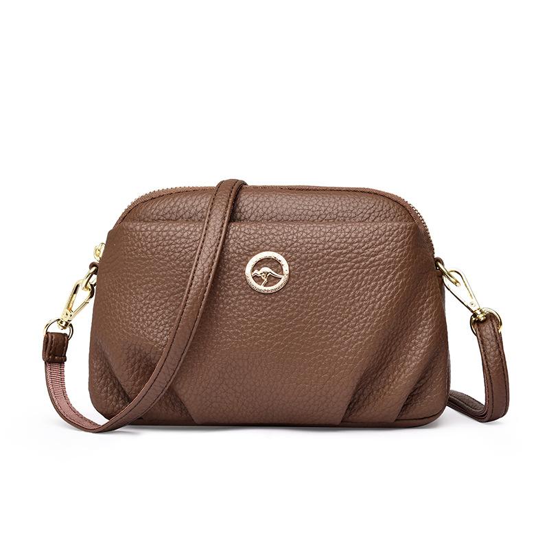 

New Soft Leather Texture Women s Small Square Bag, Mobile Wallet, Versatile Commuter, Lightweight Single Shoulder Crossbody Bag коричневий