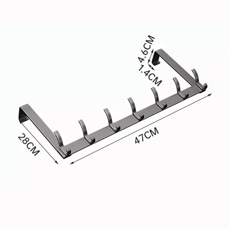 Hooks Over The Door Home Organizer Rack Clothes Coat Hat Towel Hanger Bathroom Accessories Holder Door Hang Quick Installation