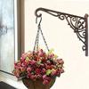 Wall Mounted Cast Iron Right Angle Hook Courtyard Hanging Plant Hanger Home Wall Decoration Hangers Key Holder Wall