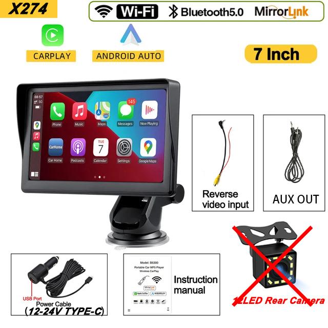 7 Zoll Universal-Autoradio Wireless Apple Carplay Android Auto Multimedia Video Player Touchscreen FM Bluetooth WIFI